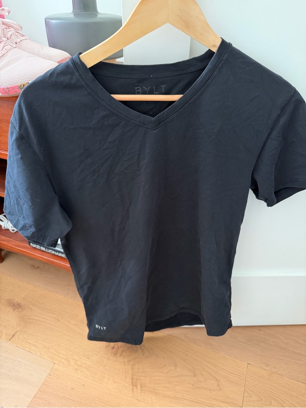 BYLT Basics - Medium - Black V-Neck Men’s Tee